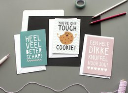 Tarjeta de felicitación Postal Que te mejores pronto tarjeta // Tipográfica Que te mejores pronto