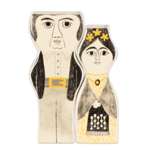 Kitsch Kitchen vase set diego and frieda black/white