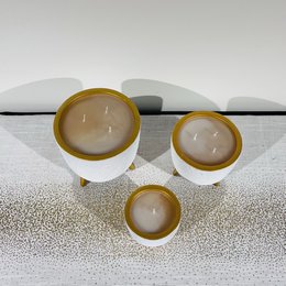 Candela / vaso di fiori in oro bianco