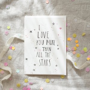 Greeting card I love you more