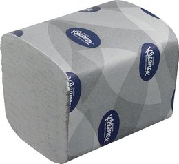 Kleenex Ultra folded toilet paper, 2-ply, soft and absorbent tissue for bathroom use.