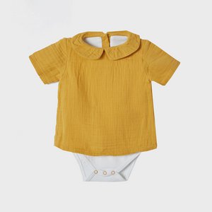 OrganicEra Bio-Musselin-Hemdbody, Senfgelb