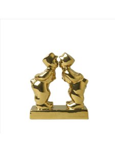 Kusspaar Mann-Mann Gold 8 cm