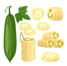 Loofah Svamp/Loofah Svamp - Sæt med 3