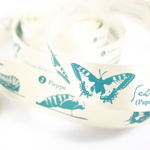 Satinband Raupe-Puppe-Falter (25 m Rolle)