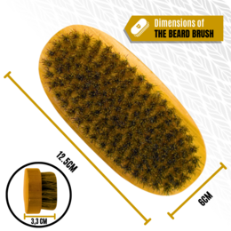Skægbørste - Bambustræ - Vegansk børste - Ergonomisk design - Til mænd