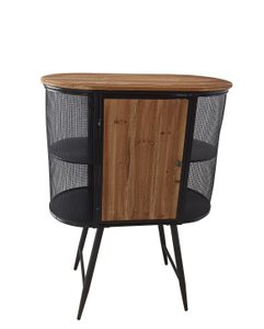 Metalen/houten kast zwart