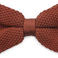 Sir Redman knitted kids bow tie rust brown