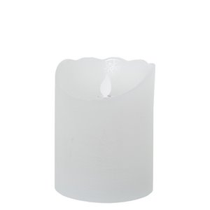 WITTE WAX LED KAARS, MET SCHAKELAAR °10X12,5CM, BATTERIJEN: 2XAA NIET INCL ST29448