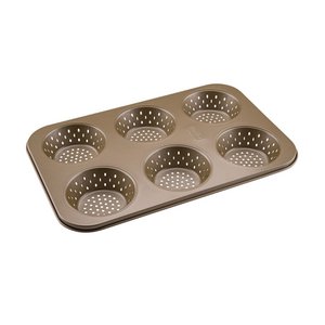 Zenker Mojave Gold 6-cavity round individual bun mold