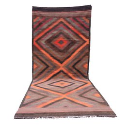 Tappeto vintage in lana Kilim Makara