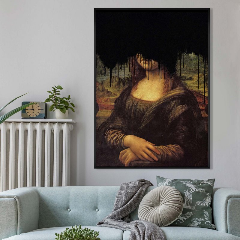 Drippy Mona Lisa sort graffiti print