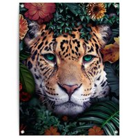 Gartenposter Dschungelleopard 80x60