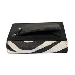 Ladies Wallet Black Leather RFID In 10 Prints