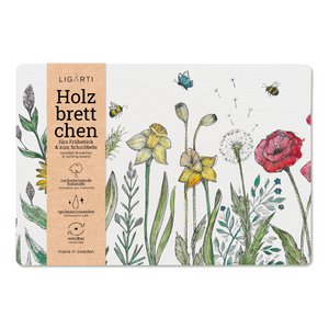 Houten boards - bloemenweide