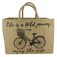 Domelo jute tas boodschappentas. Jute Shopper Bag. Groot water -Repellent winkelmand/ strandtas. Badtas xxl/ boodschappentas geschenken voor vrouwen.
