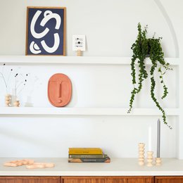 Ceramic Wave Tray - Rectangle Peach