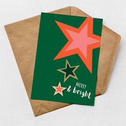 Merry & Bright Christmas Card 6 Pack