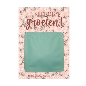 Flower cards 'You make me grow!'