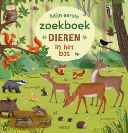 "Colorful children's book featuring various forest animals like deer, owls, and foxes in a lush, green woodland setting."