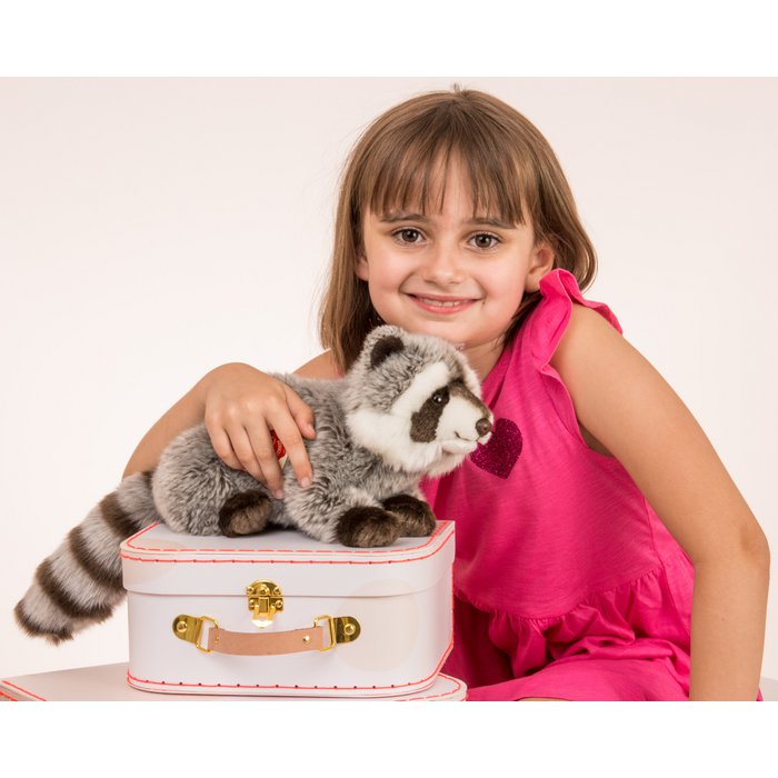SYTTNUM Waschbär Plüschtier 28 Cm – Weich, Kuschelig, Aus Plüsch & PP-Baumwolle, Süßes Stofftier Für Kinder