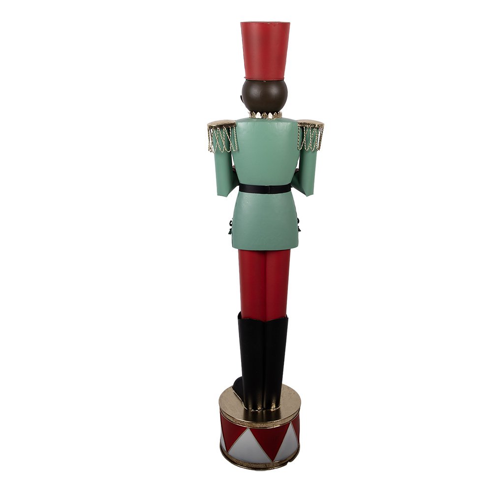 Kerstdecoratie Beeld Notenkraker 33x27x121 cm Groen Metaal