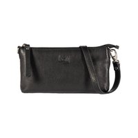 K0013AB | Women's Shoulder Bag in Genuine Full-grain Leather, with light grain. Removable shoulder strap. Polished Nickel Accessories. Black colour. Dimensions: 20 x 10.5 x 2 cm. Packaging: Tnt bag