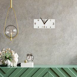Wall clock Clocks for wall Wooden wall clock White wall clock Rustic wall clock Rectangular wall clock Unique wall clock Wall art Rectangle