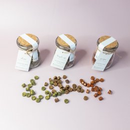  Glass jars containing assorted sealing wax beads in various colors including green, brown, and red. The jars are labeled as part of an "Autumn Collection" and are described as being for envelope sealing and hobbies/stationery.