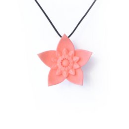 Colgante Flor Única - Coral Dalia