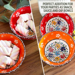 Set di ciotole decorative in ceramica da 2/4- 12 cm fatte a mano