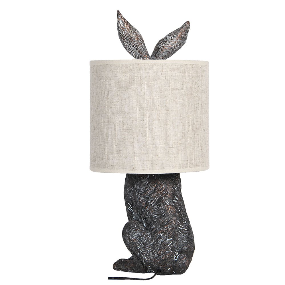 Tafellamp Konijn Ø 20x45 cm Bruin Beige Polyresin Bureaulamp