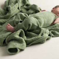 Baby blanket  openwork mint