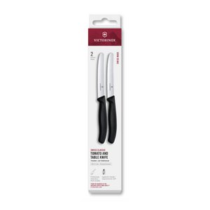 Victorinox table knife 2pcs serrated 11cm black