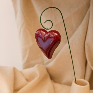 Keramik Herz (2,5/ 5,5cm) + Stab