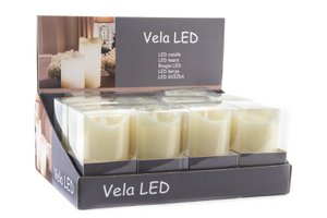 VELA LED PVC 7,5X7,5X10 MOVIMIENTO CRUDO LA135104