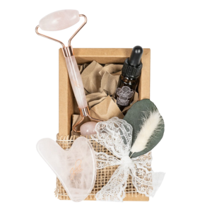 Gua Sha Stone I Rose Quartz Roller I Hyaluronic Serum I Premium Quality I Vitamin C