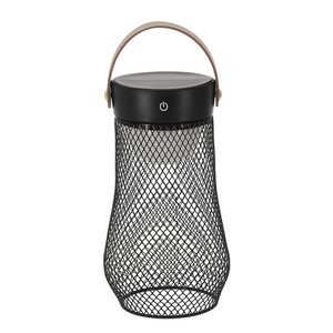 Black Designer Table Lamp in Metal with USB Cable Included. Includes Top Handle in Soft PU. Features 3 Light Modes (White, Neutral, and Warm). Equipped with 24 LEDs. Ideal for Indoor and Outdoor Spaces. Integrated Touch Button to Turn On, Off, and Select