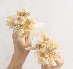 Kleine gedroogde bloemen Bunch -bundel - Wit&nbsp;