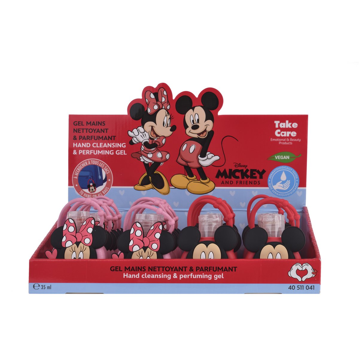 Gel Nettoyant pour les Mains Mickey & Minnie avec Étui en Silicone – 35 ml