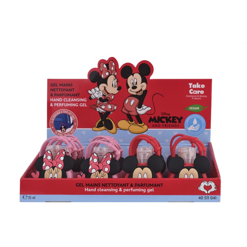 Gel Nettoyant pour les Mains Mickey & Minnie avec Étui en Silicone – 35 ml