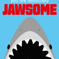 Postkaart haai you are absolutely jawsome