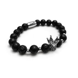 White Gold Crown with Volcanic Stones