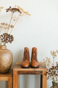 Winter leather boots - Klara - Cognac Brown 35-42