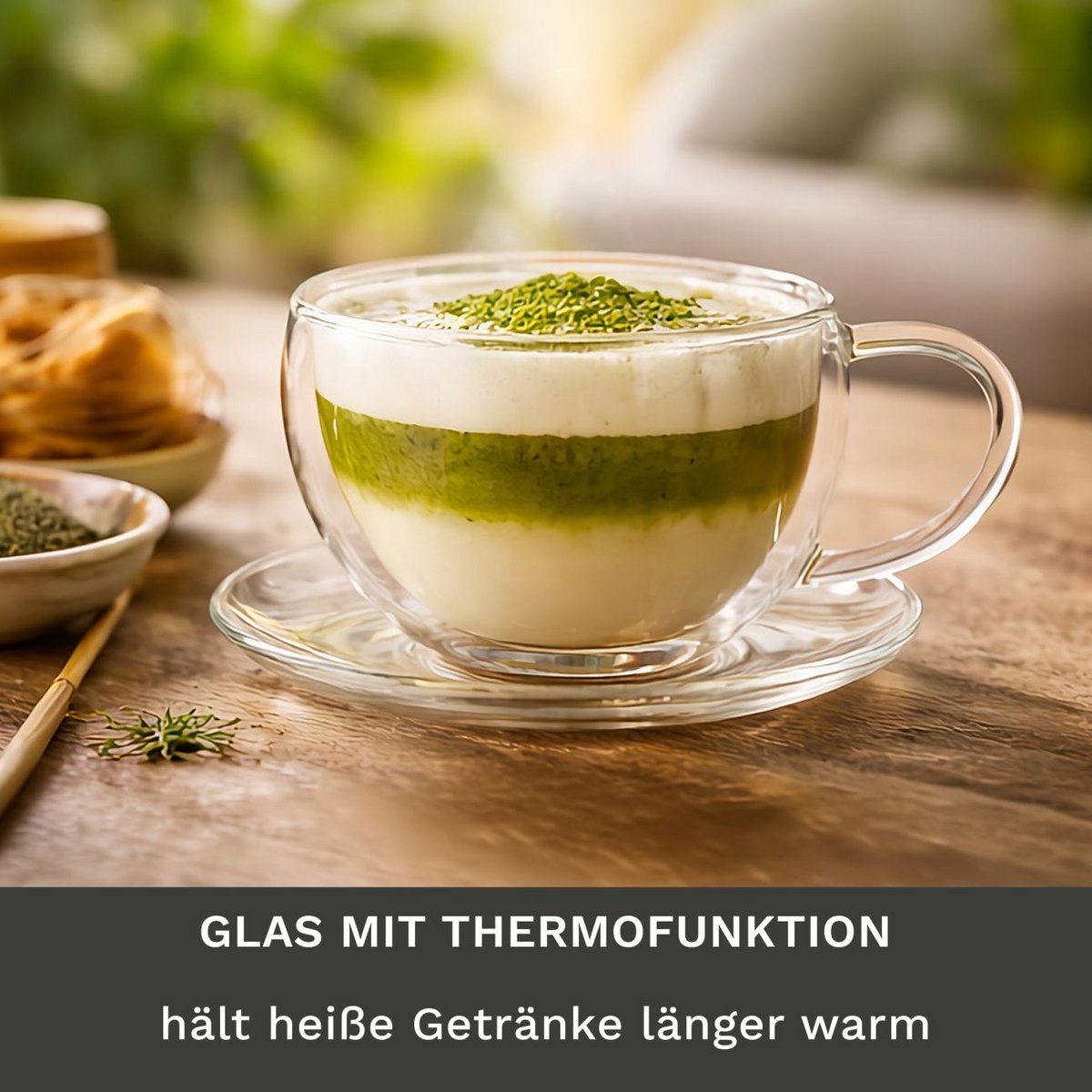 Creano Thermo-Tasse 250ml mit Untersetzer