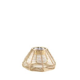 Conical candlestick gilded wire 11x11x6cm