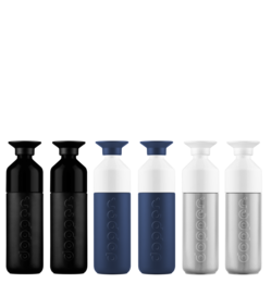  Insulated thermos bottle in a mix of pastel colors including white, pink, and blue. Made of durable stainless steel with a capacity of 580ml.