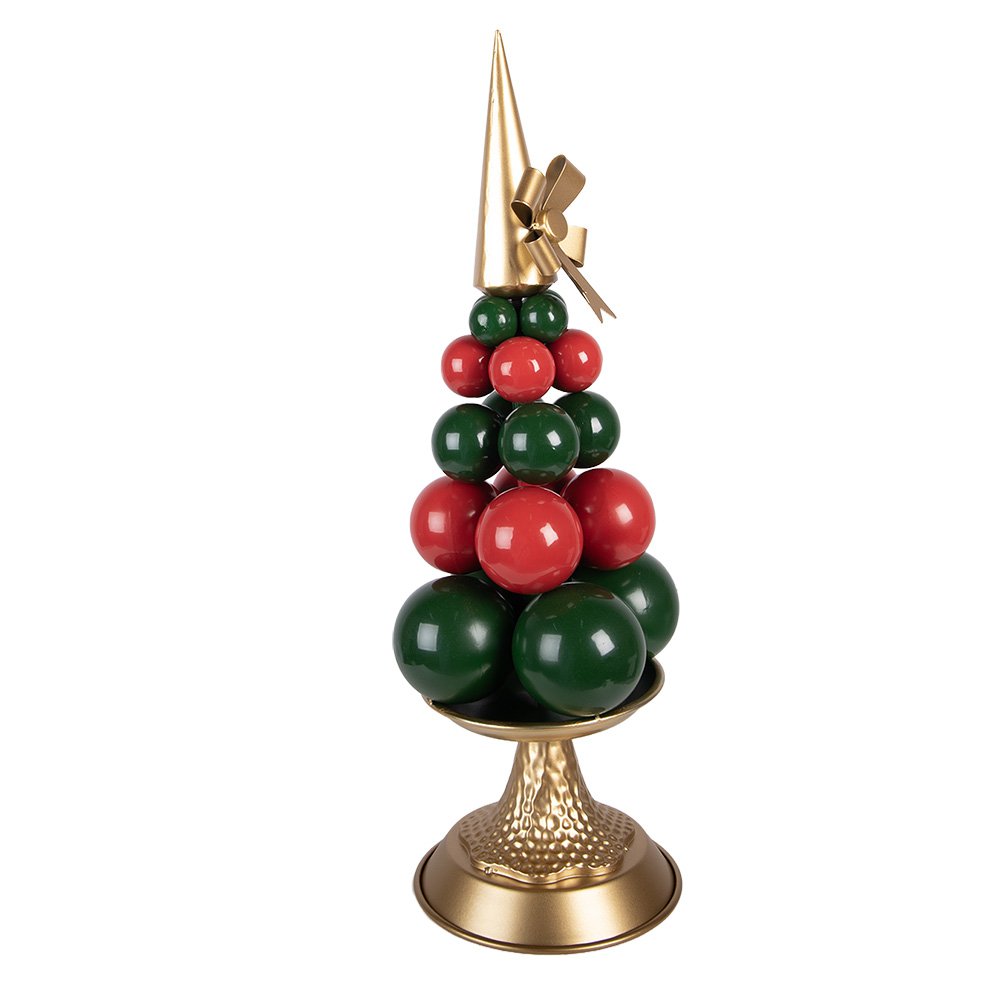 Kerstdecoratie Beeld Ø 20x56 cm Groen Metaal