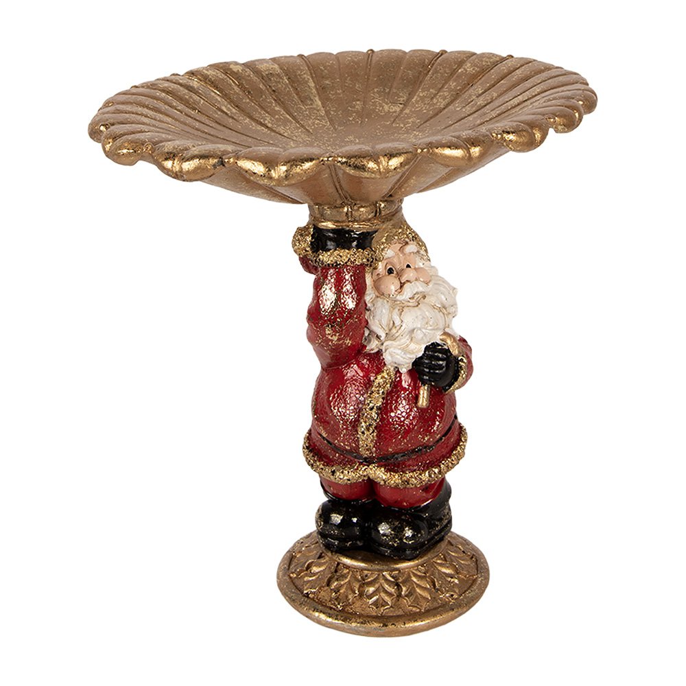 Kerstdecoratie Beeld Kerstman 24x19x24 cm Goudkleurig Kunststof