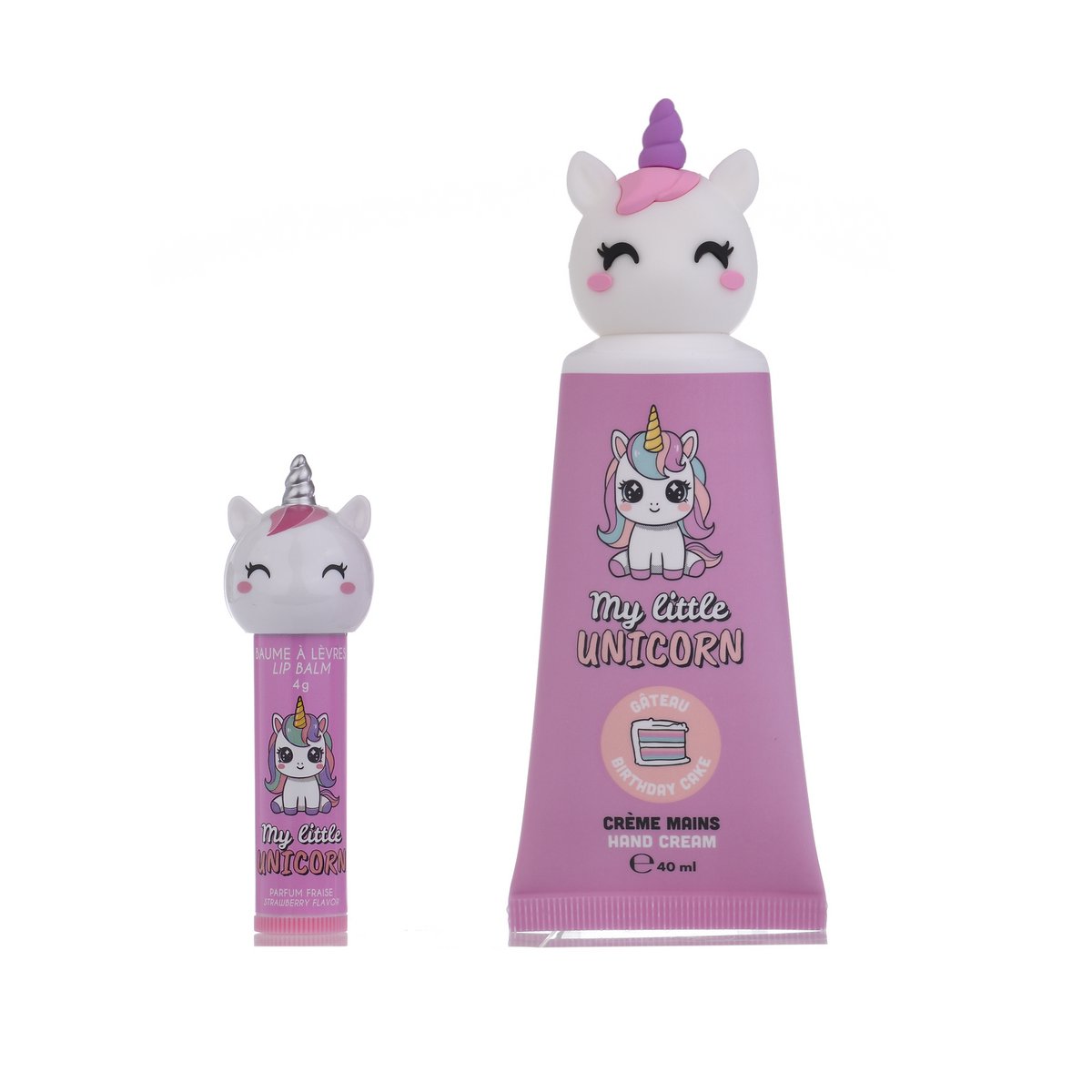 Coffret Beauté Licorne – Crème Mains & Baume à Lèvres 3D